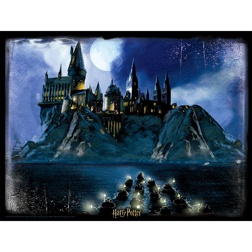 Harry Potter 3D Image Puzzle 500pc Hogwarts Night - Officially licensed merchandise.