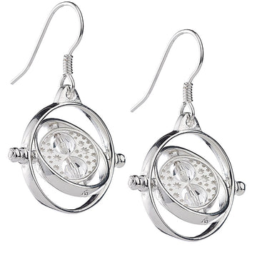 Harry Potter Sterling Silver Crystal Earrings Time Turner - Officially licensed merchandise.
