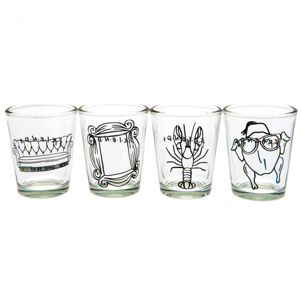 Friends 4pk Shot Glass Set - Officially licensed merchandise.