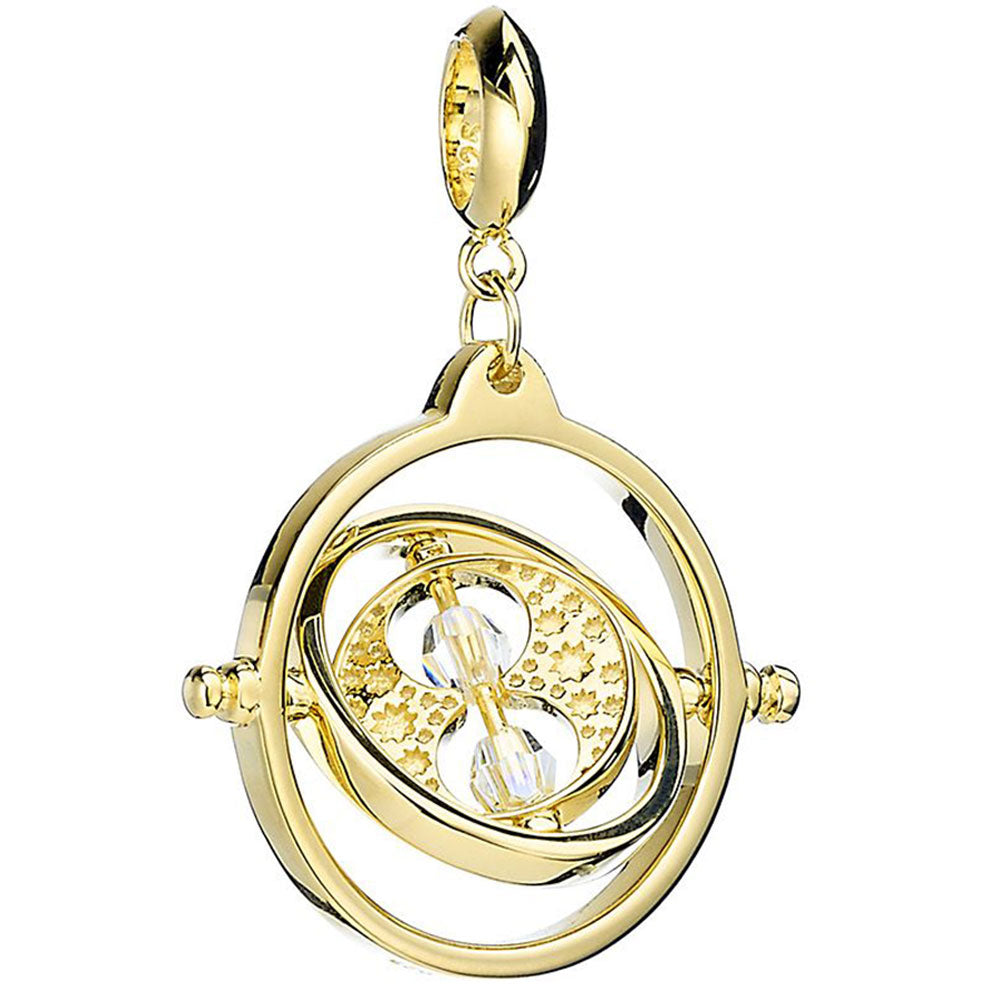 Harry Potter Gold Plated Crystal Charm Time Turner - Officially licensed merchandise.