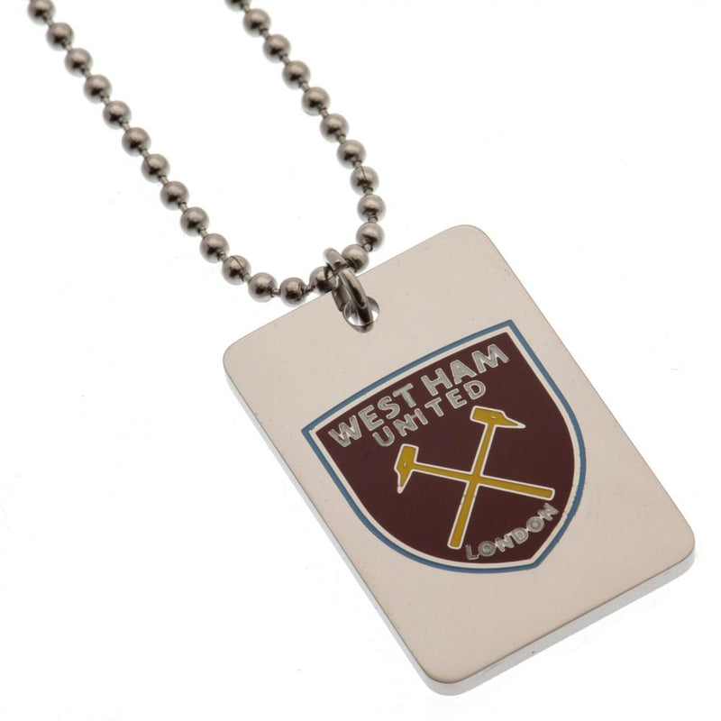 West Ham United FC Enamel Crest Dog Tag Necklace
