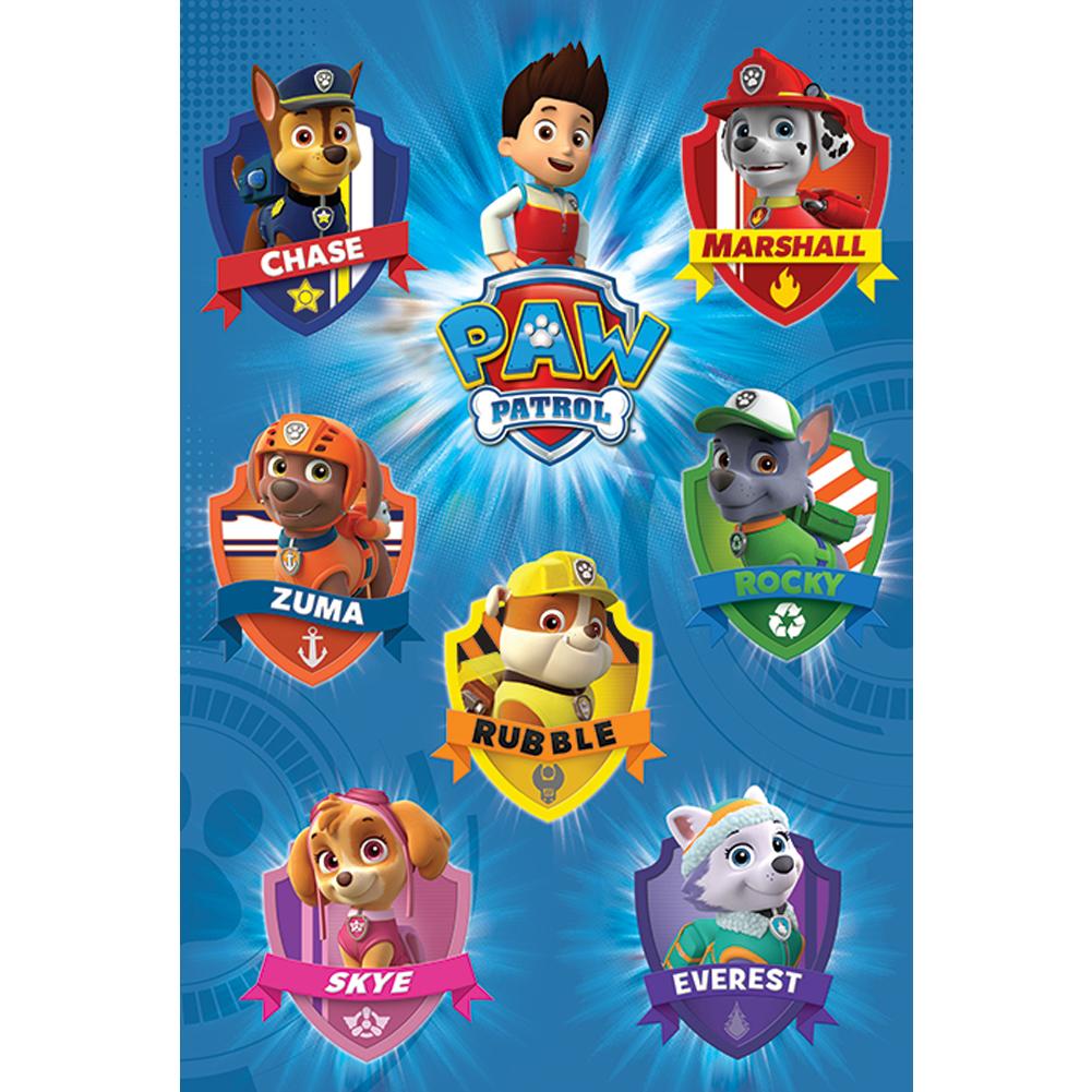 Paw Patrol Poster Crests 74 - Officially licensed merchandise.