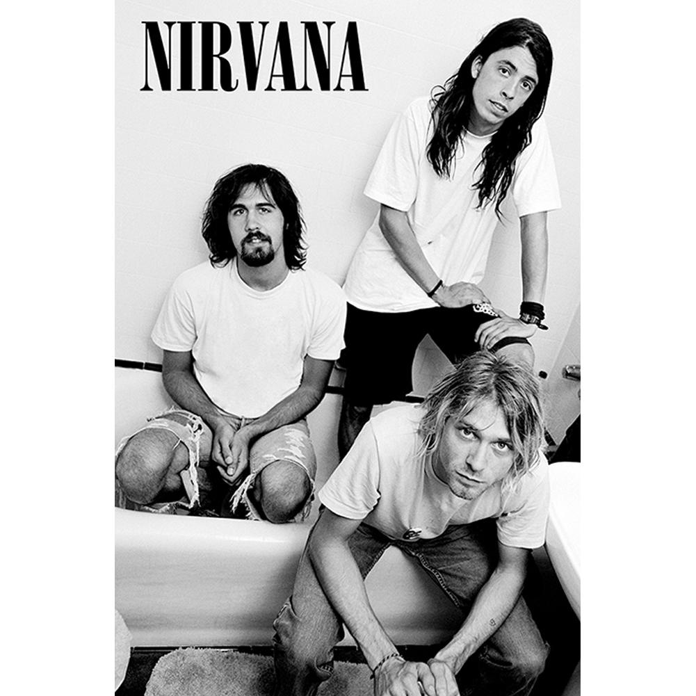 Nirvana Poster Bathroom 75 - Officially licensed merchandise.