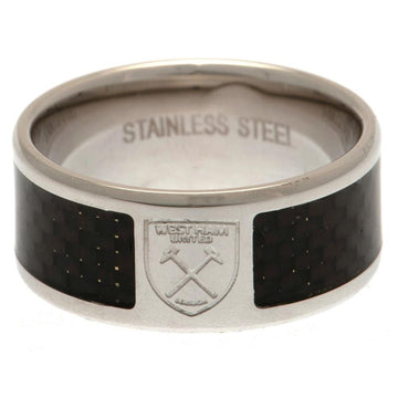 West Ham United FC Carbon Fibre Ring Medium - Officially licensed merchandise.