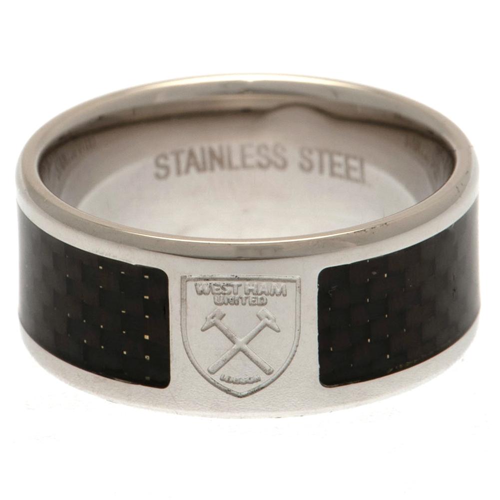 West Ham United FC Carbon Fibre Ring Medium - Officially licensed merchandise.