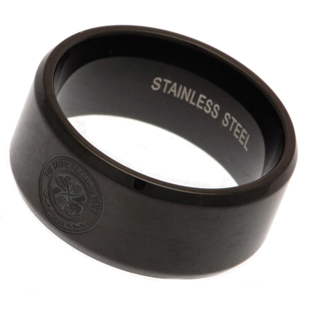 Celtic FC Black IP Ring Large - Rings