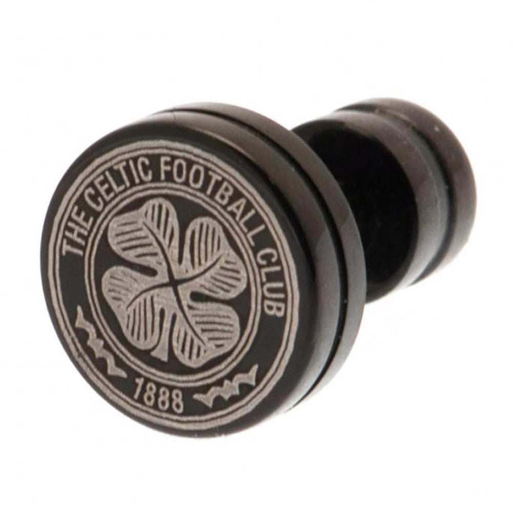 Celtic FC Black IP Stud Earring - Officially licensed merchandise.
