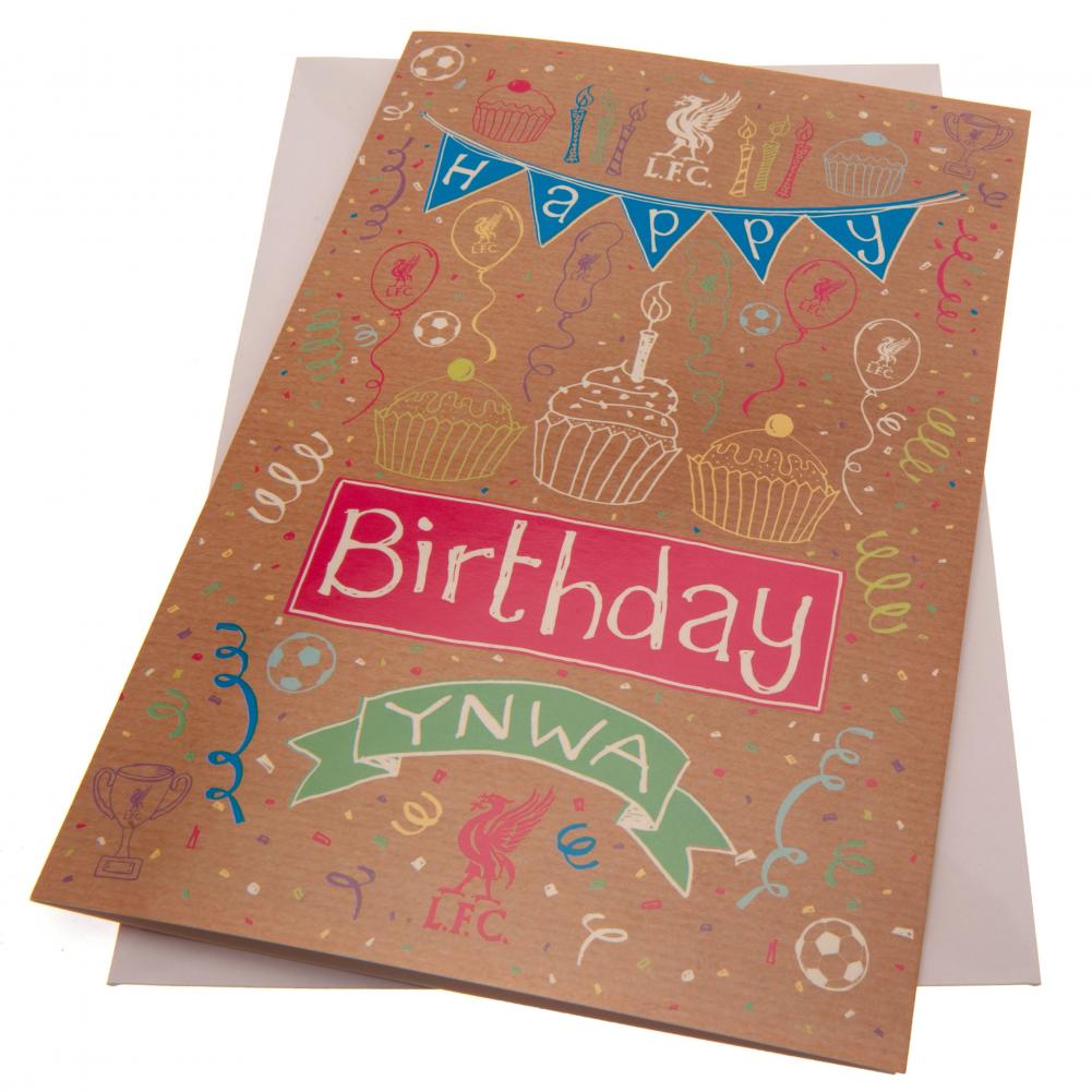 Liverpool FC Birthday Card Girl - Officially licensed merchandise.