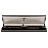 Liverpool FC Black IP Leather Bracelet