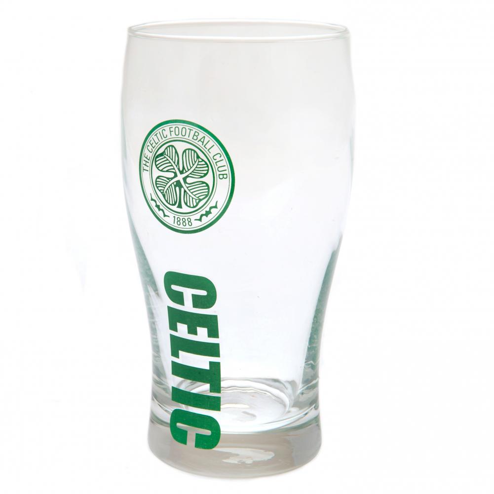 Celtic FC Tulip Pint Glass - Officially licensed merchandise.