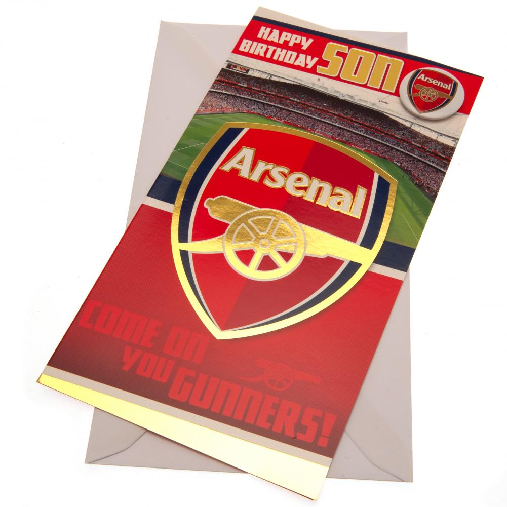 Arsenal FC Birthday Card Son - Officially licensed merchandise.