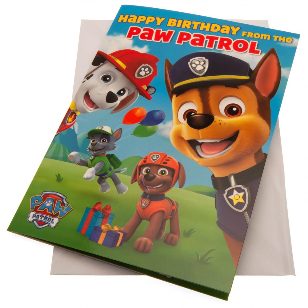 Paw Patrol Birthday Sound Card - Officially licensed merchandise.