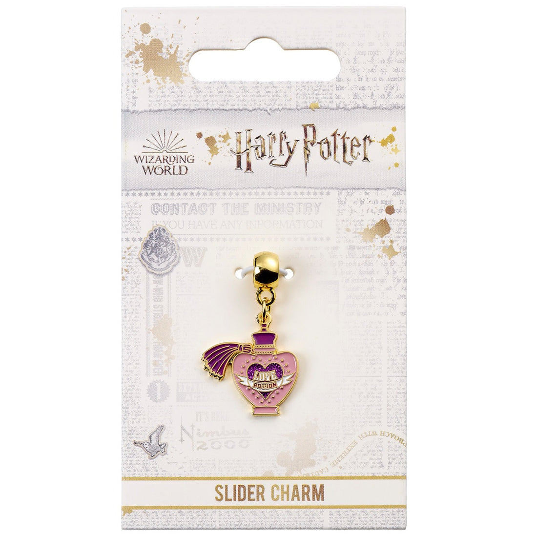 Harry Potter Gold Plated Charm Love Potion - Officially licensed merchandise.