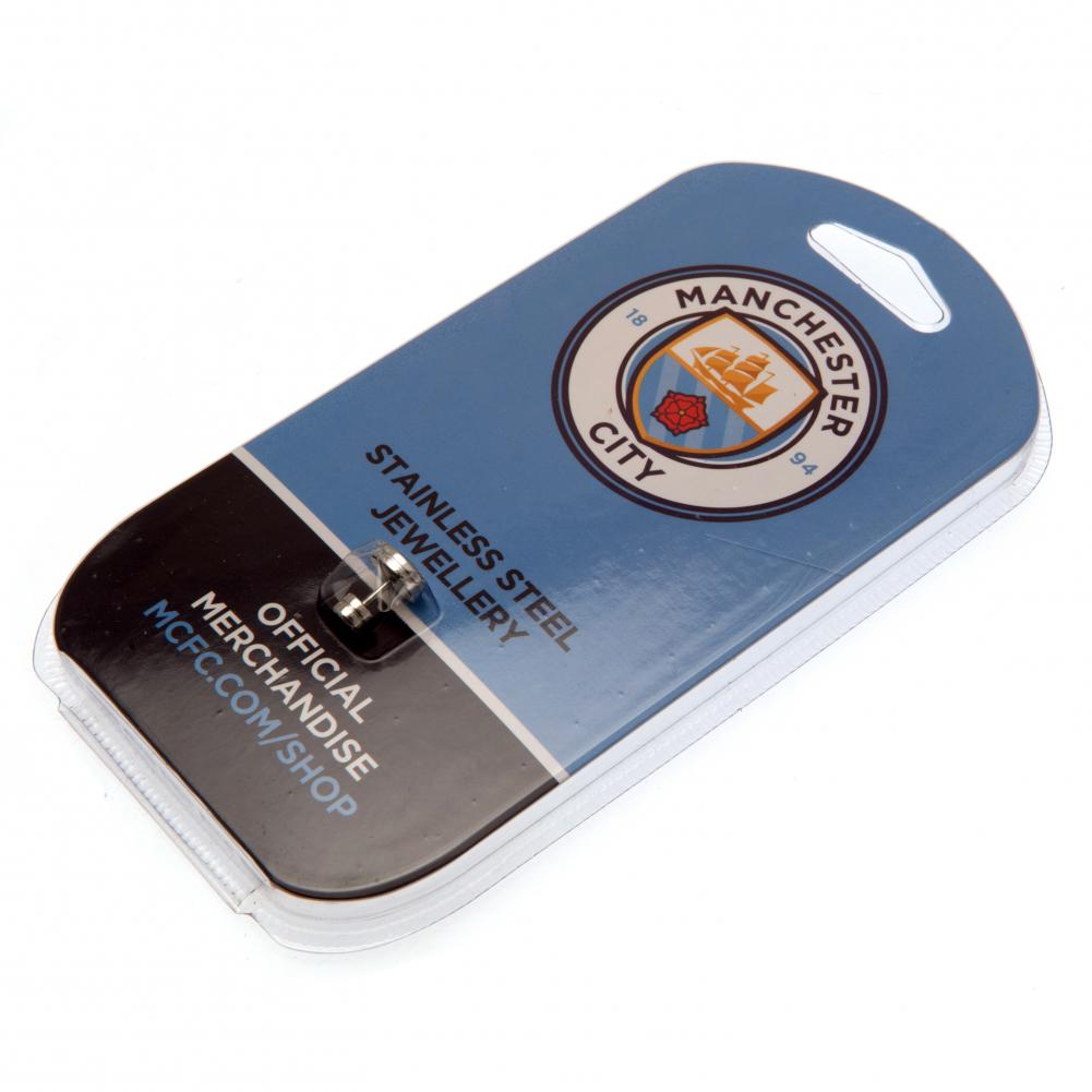 Manchester City FC Stainless Steel Stud Earring - Officially licensed merchandise.