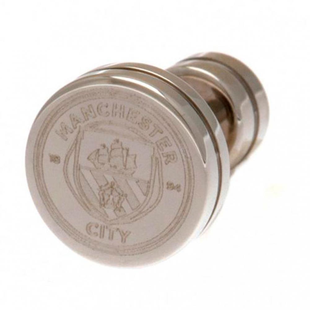 Manchester City FC Stainless Steel Stud Earring - Officially licensed merchandise.