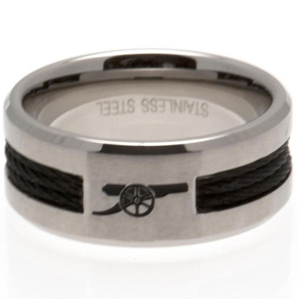 Arsenal FC Large Black Inlay Ring