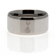 Tottenham Hotspur FC Large Band Ring with Chrome Finish and Engraved Club Crest