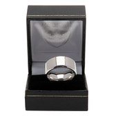 Arsenal FC Medium Stainless Steel Band Ring with Engraved Crest