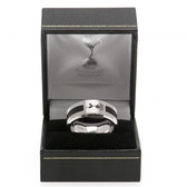 Tottenham Hotspur FC Large Black Inlay Ring - Stainless Steel with Spurs Crest