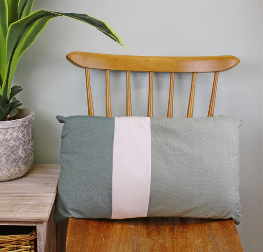 3 Panel Green Rectangular Scatter Cushion, Eucalyptus Range - £20.99 - Throw Pillows 