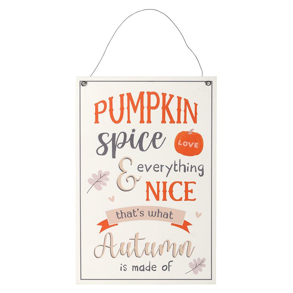 30cm Pumpkin Spice Hanging Sign - £10.99 - Wall Art 
