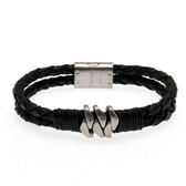 Celtic FC Twin Rope Leather Bracelet