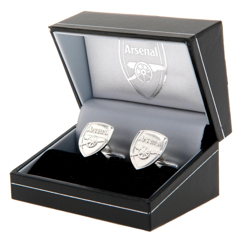 Arsenal FC Sterling Silver Cufflinks - Officially licensed merchandise.