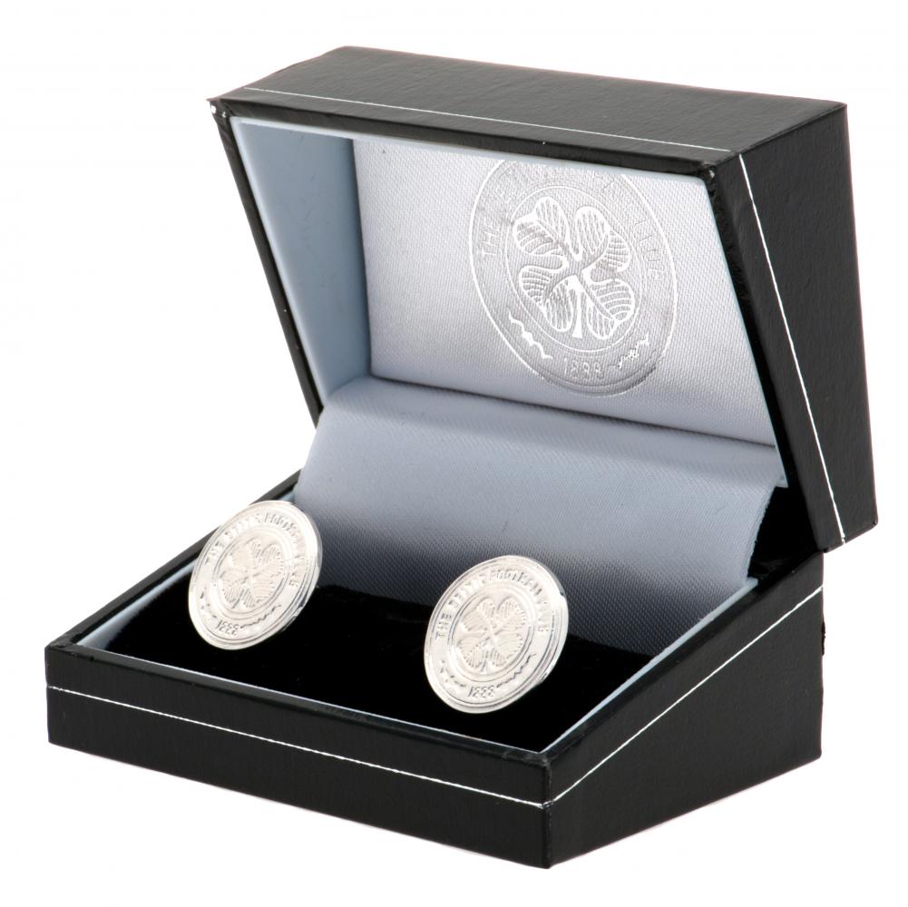 Celtic FC Sterling Silver Cufflinks - Officially licensed merchandise.