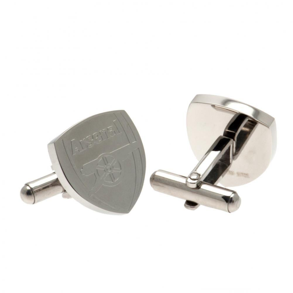 Arsenal FC Stainless Steel Formed Cufflinks - Officially licensed merchandise.