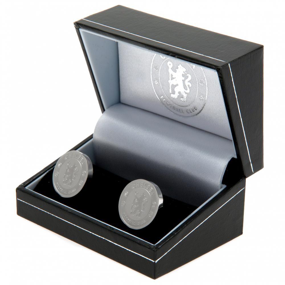 Chelsea FC Stainless Steel Formed Cufflinks - Officially licensed merchandise.