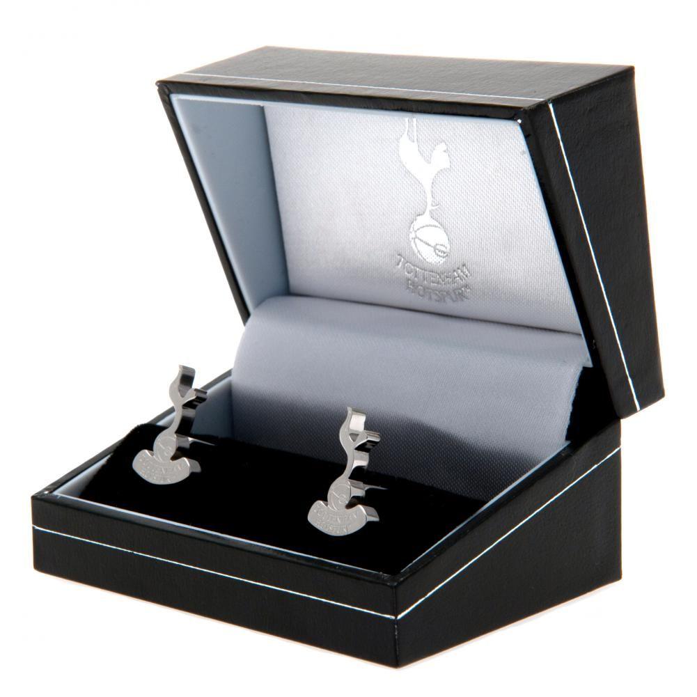 Tottenham Hotspur FC Stainless Steel Cufflinks with Iconic Crest - Elegant Fan Accessory, showcasing the premium design and high-quality craftsmanship ideal for fans of the football club.