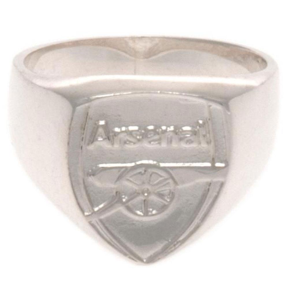 Arsenal FC Sterling Silver Ring Medium - Officially licensed merchandise.