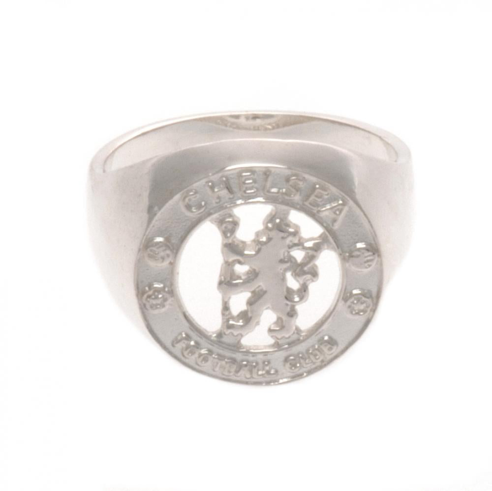 Chelsea FC Sterling Silver Ring Small - Officially licensed merchandise.