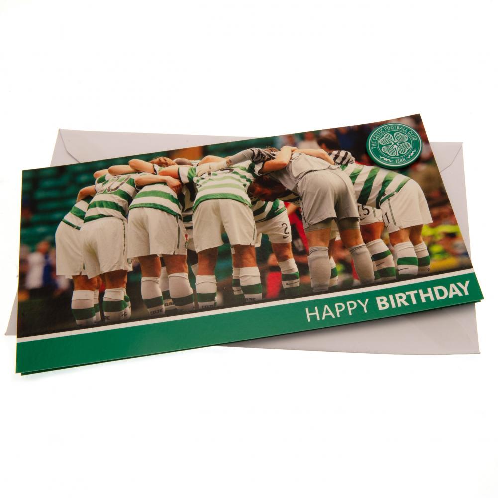 Celtic FC Birthday Card Huddle - Officially licensed merchandise.