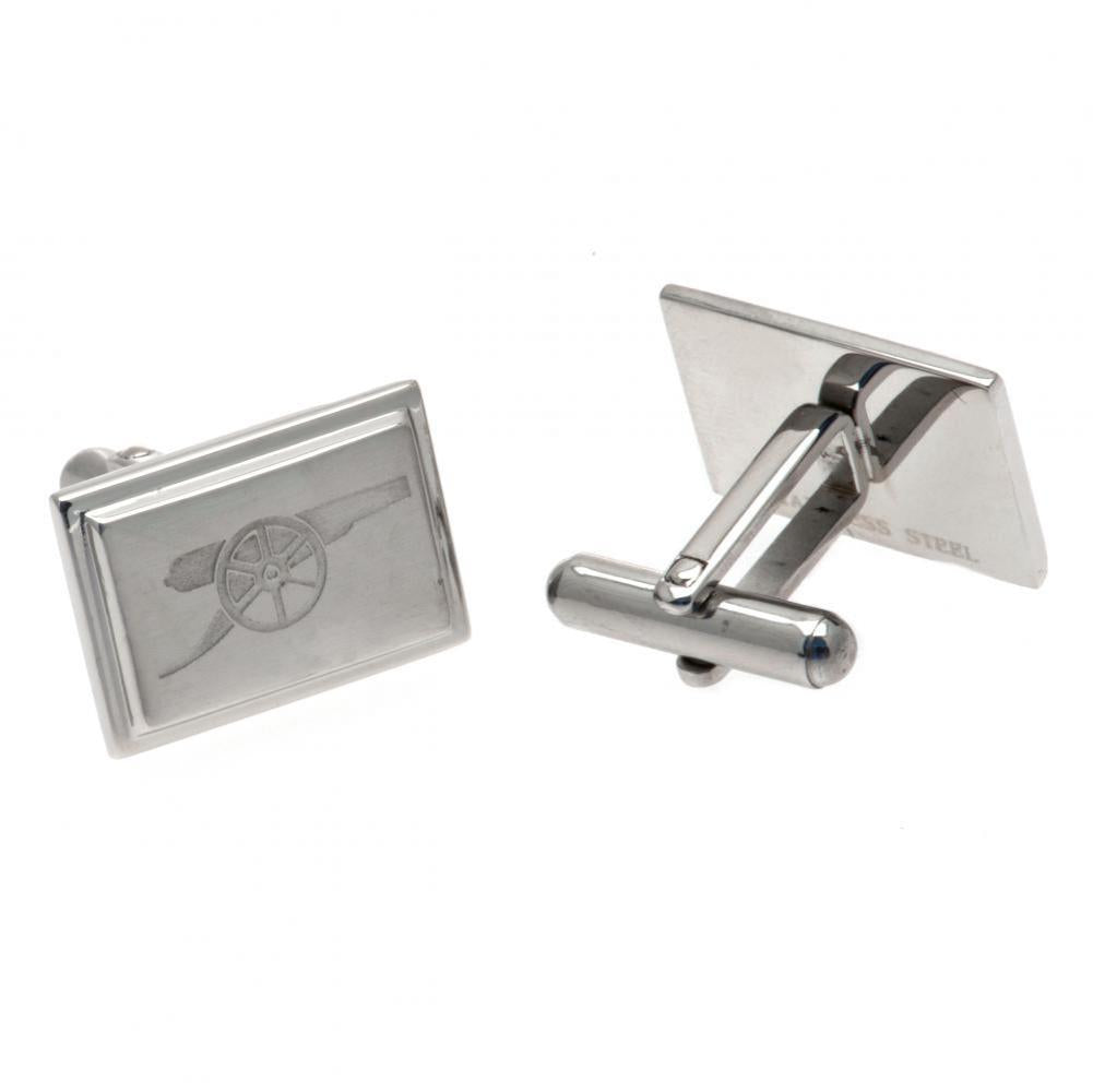 Arsenal FC Stainless Steel Cufflinks GN - Officially licensed merchandise.