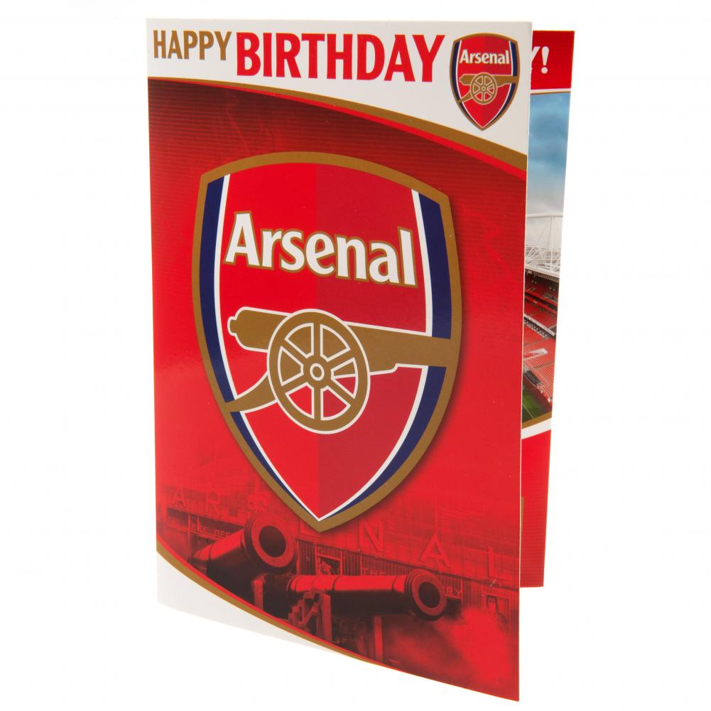 Arsenal FC Musical Birthday Card - Officially licensed merchandise.