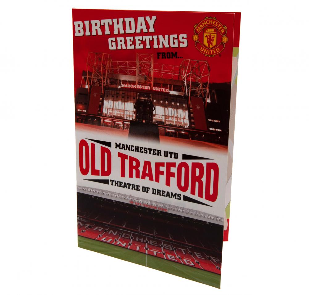 Manchester United FC Pop-Up Birthday Card - Officially licensed merchandise.