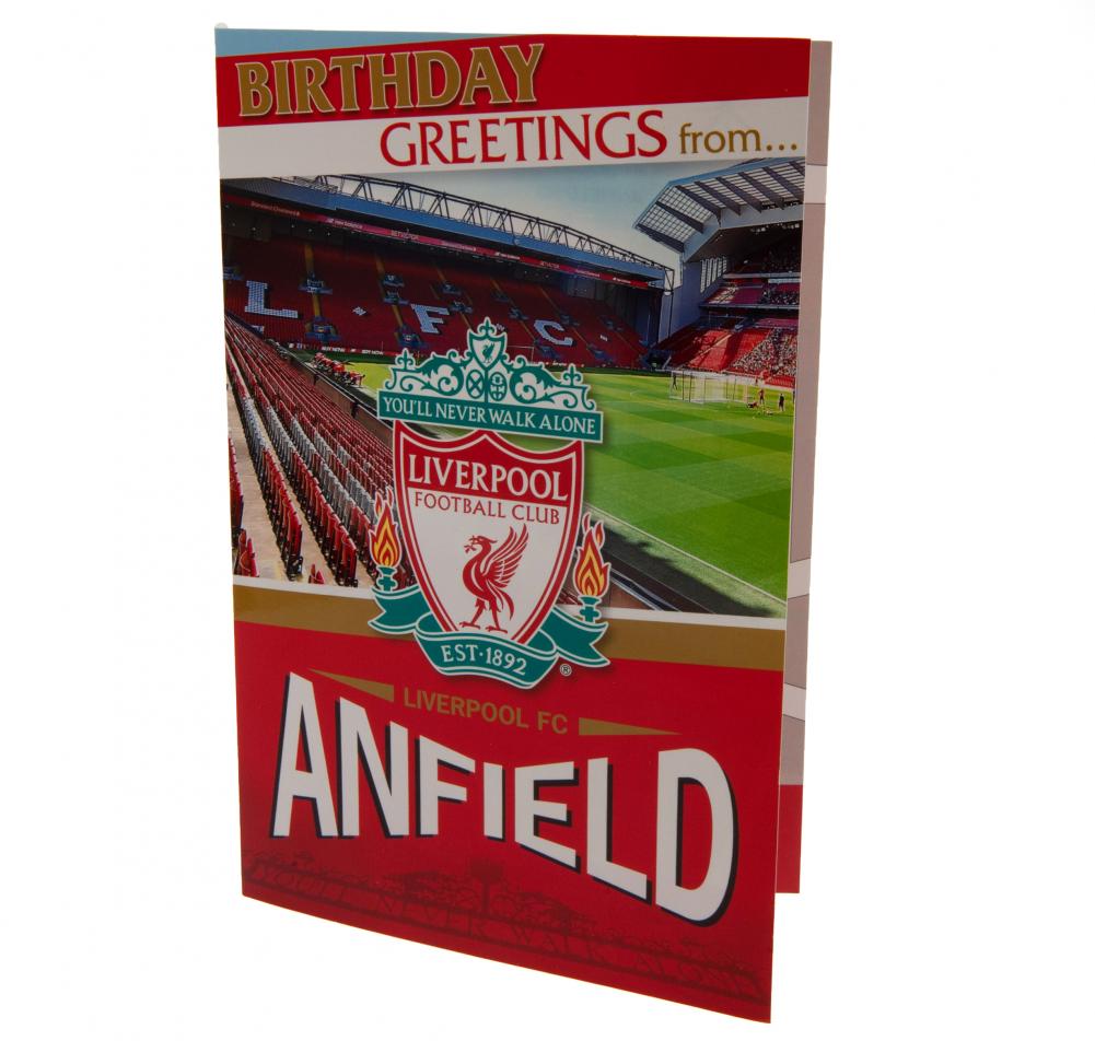 Liverpool FC Pop-Up Birthday Card - Officially licensed merchandise.