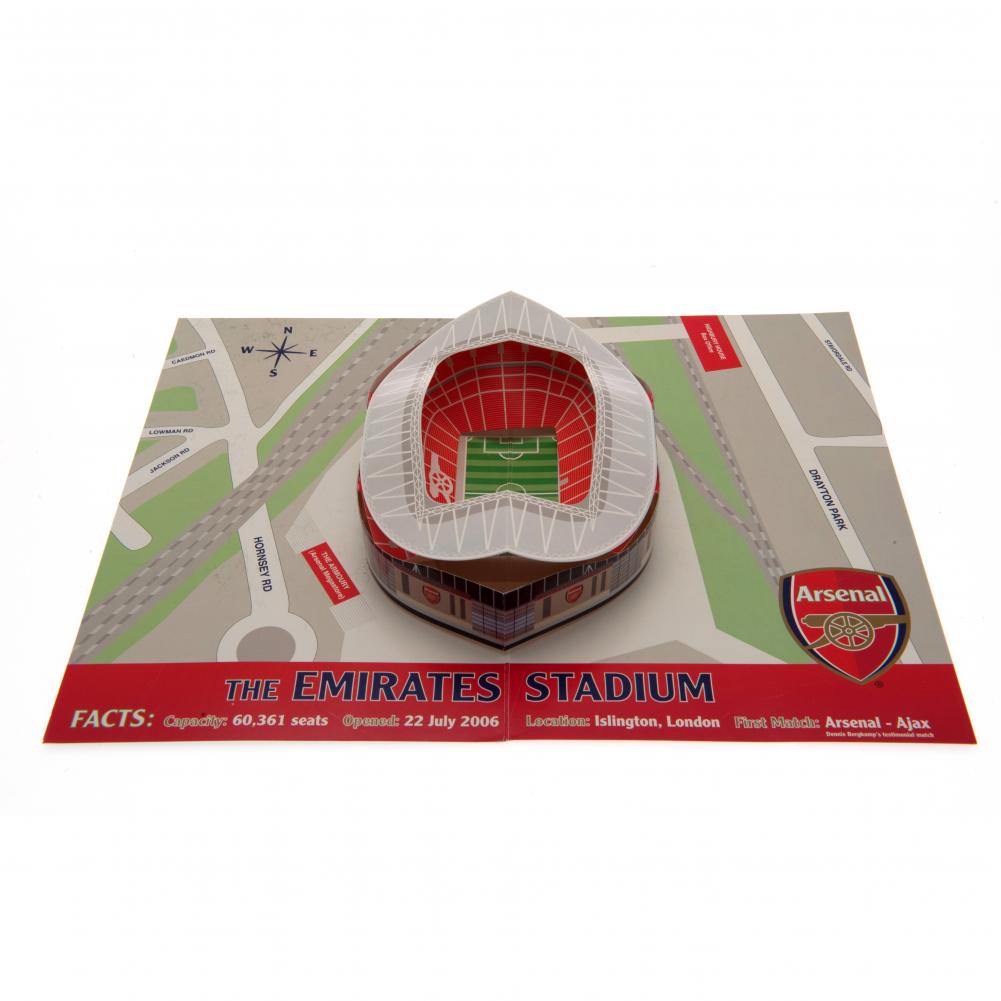 Arsenal FC Pop-Up Birthday Card - Officially licensed merchandise.