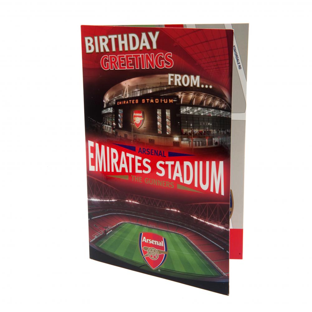 Arsenal FC Pop-Up Birthday Card - Officially licensed merchandise.