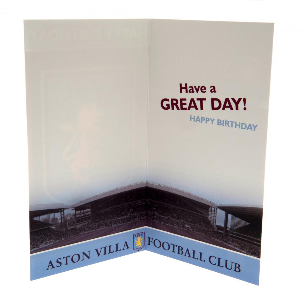 Aston Villa FC Birthday Card - Officially licensed merchandise.