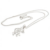 Large Rangers FC Sterling Silver Pendant & Chain with Iconic Scroll Crest