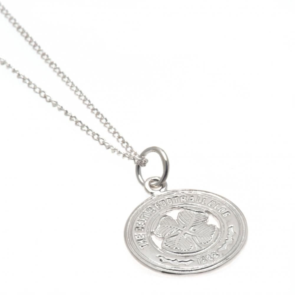 Celtic FC Sterling Silver Pendant & Chain - Officially licensed merchandise.