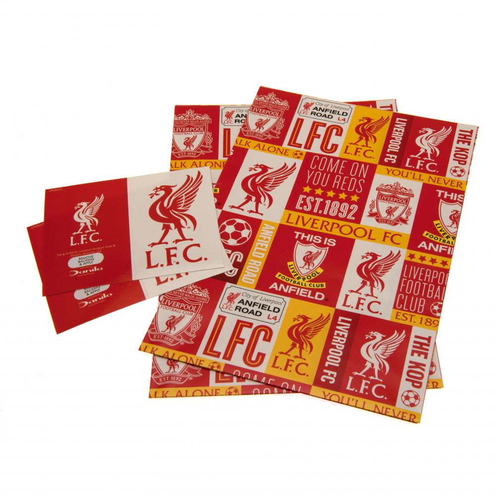 Liverpool FC Gift Wrap - Officially licensed merchandise.