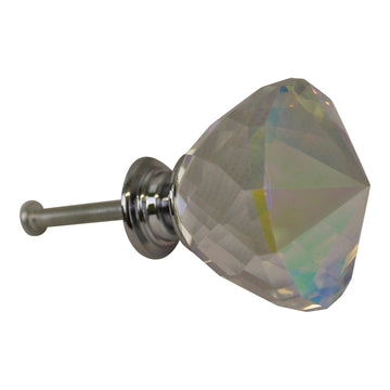 4cm Crystal Effect Doorknobs, Diamond Shaped, set of 4 - £22.99 - Doorknobs 