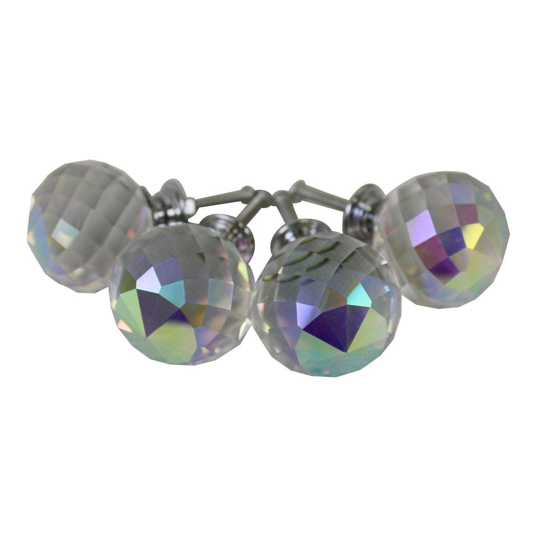 4cm Crystal Effect Doorknobs, Spherical, set of 4 - £22.99 - Doorknobs 