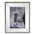 5 x 7 Mirrored Freestanding Photo Frame With Crystal Detail-Photo Frames