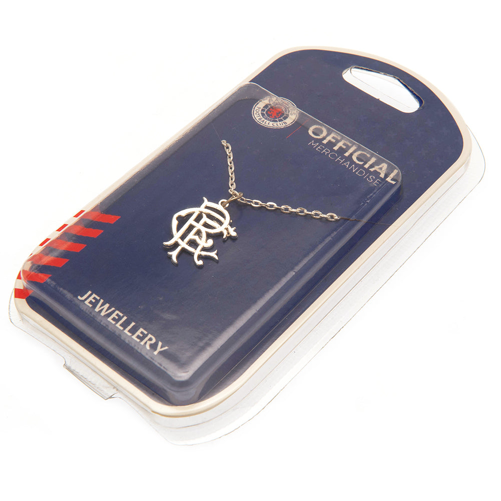 Rangers FC Silver Plated Pendant & Chain - Officially licensed merchandise.
