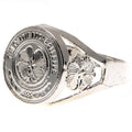 Celtic FC Silver Plated Crest Ring Small - Officially licensed merchandise.
