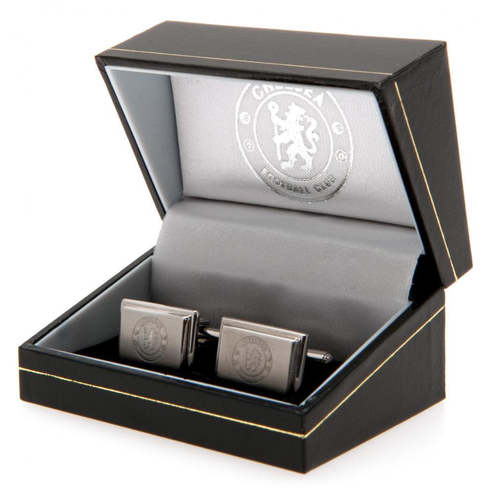 Chelsea FC Stainless Steel Cufflinks - Officially licensed merchandise.